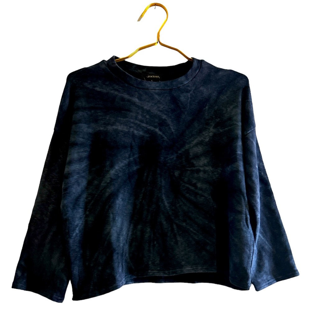 NWT Olivaceous tie dye cropped sweat shirt women’s size small